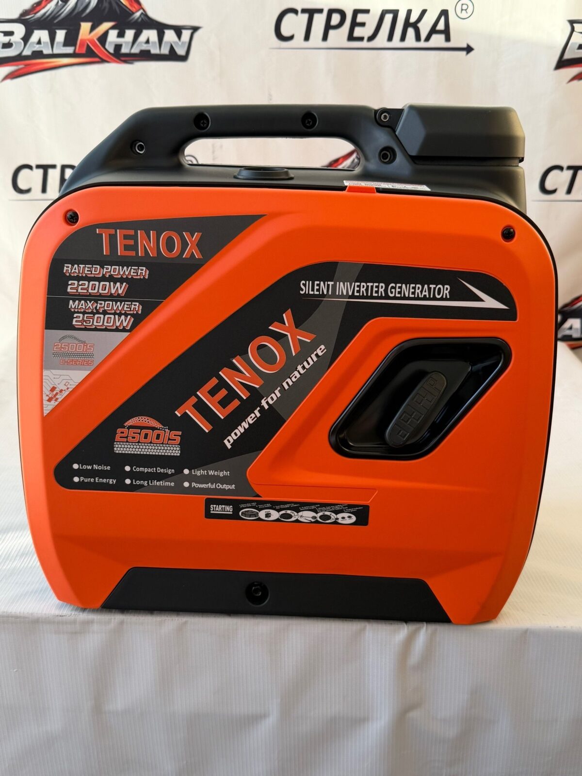 11098312392 Инверторный бензиновый генератор Tenox 2.5 кВт 2.5 кВт 220 В — изображение 1