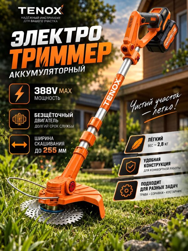 Аккумуляторный тример Tenox